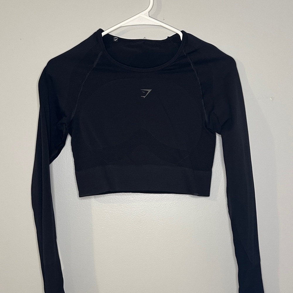 Gymshark Black Long Sleeve Crop Top